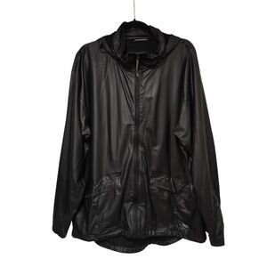 Helly Hansen Men's Black Hooded Rain Resistant Jacket Lightweight Size XL